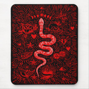 Mystical Cobra Red Mousepad