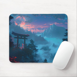 Mystical Japanese Torii Gate Mouse Pad
