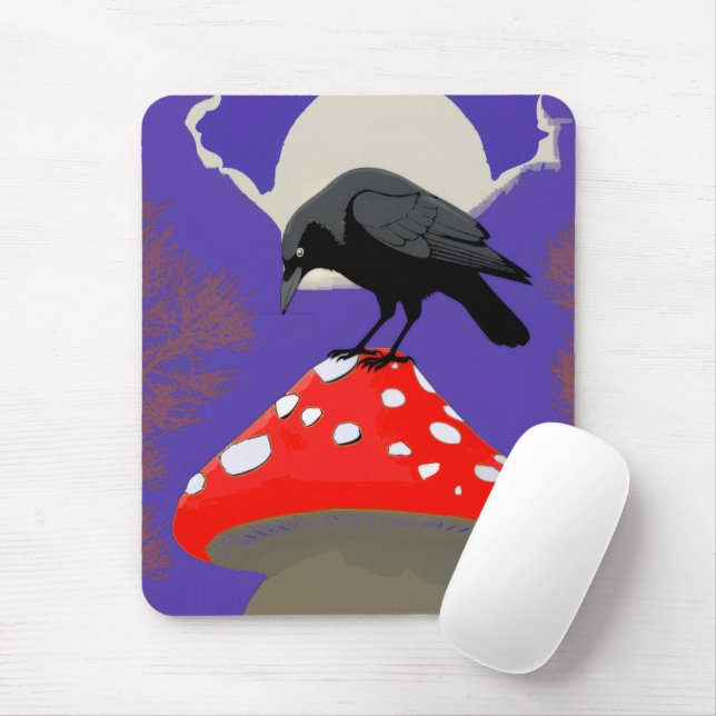 🖤Mystical Raven Mousepad (Com mouse)