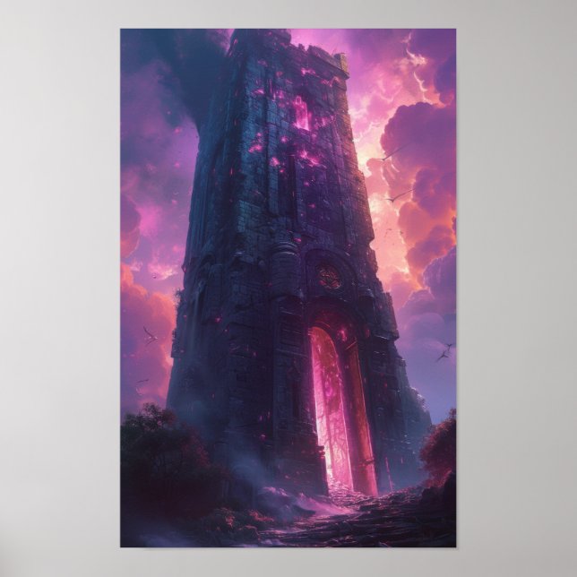 Mystical Stone Obelisk com Poster de Sinal de Arca (Frente)
