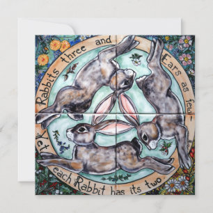 Mystical Três Coelhos Ocupam Orelhas 4 Vazios