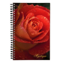 Mystique Dark Botanical Vermelho Laranja Diário de