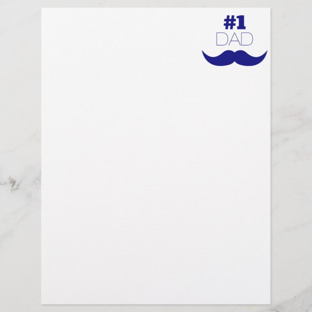 Nº 1 - bigode azul Pai - Número Um (Frente)