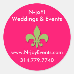 N-alegria! Etiqueta do selo da flor de lis