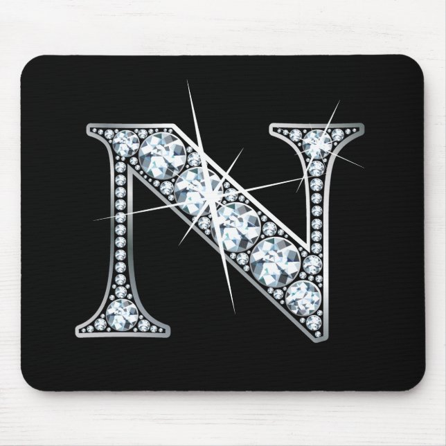 "N" Diamond Bling Mousepad (Frente)
