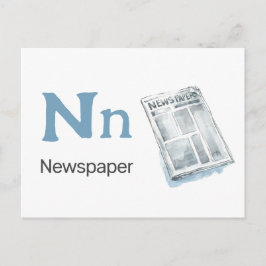 N é para Jornal - Cartão Flash Alfabeto
