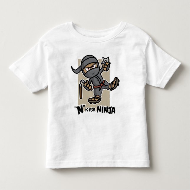 "N" é para Ninja Toddler T-Shirt (Frente)