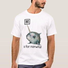 N é para o T-Shirt Narwhal