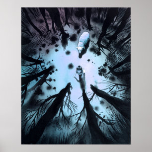 Na Arte de Muro de Poster de Madeira Escura Profun