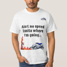 Na camisa de TV com o slogan.