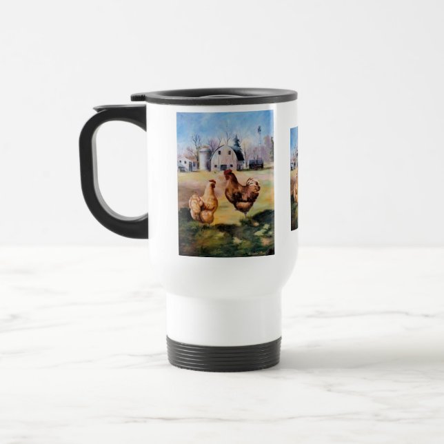 Na caneca de viagem da fazenda (Esquerda)