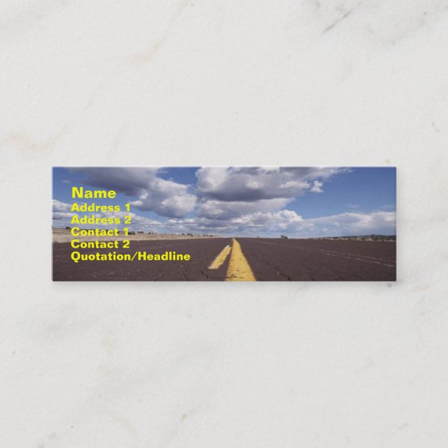 Na Cartão de visita de estrada (Frente)