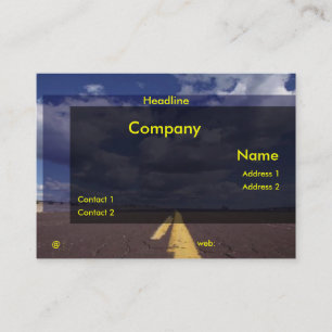 Na Cartão de visita de estrada