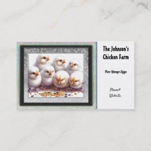 Na Cartão de visita De Fazenda De Galinha