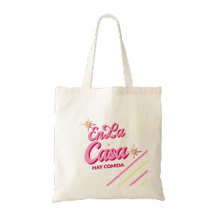 Na Casa Tem Comida Bolsa Tote   Mãe Latina Engraça