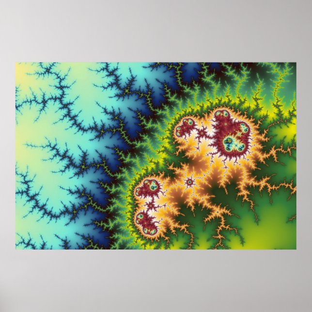 Na Floresta - Fractal Poster (Frente)