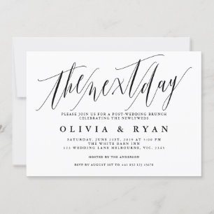 Na manhã seguinte ao convite do brunch pós-casamen