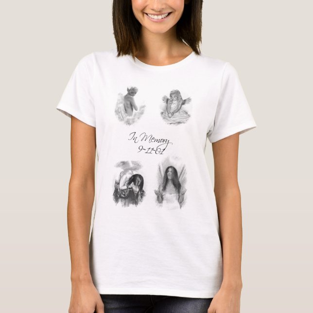 Na Memória 911 Angels T-Shirt (Frente)
