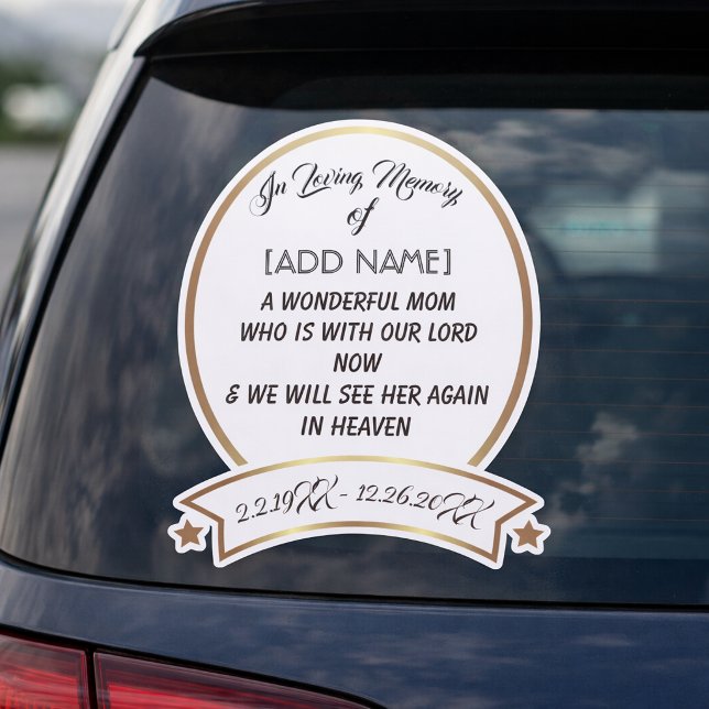 Na memória de amor do adesivo do carro da mãe [ADD (Criador carregado)