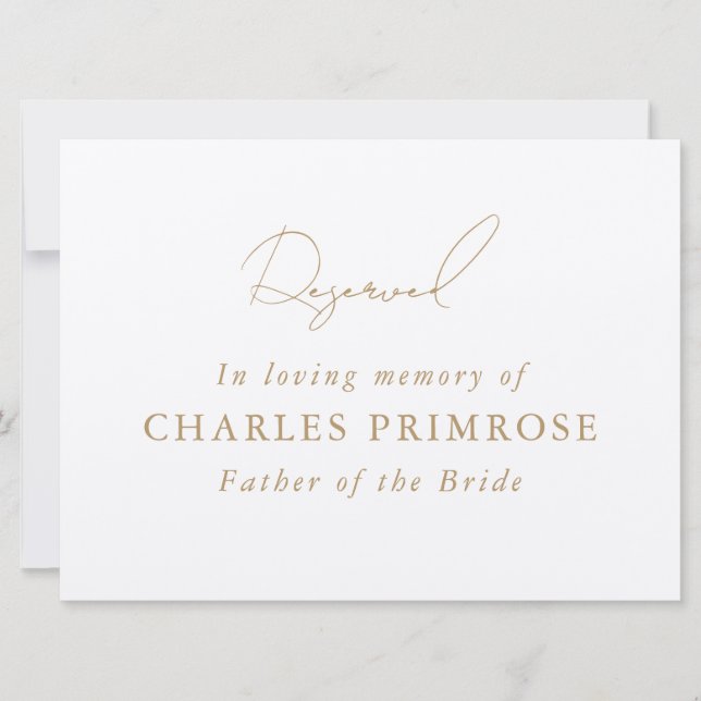 Na memória Sinal de casamento (Frente)