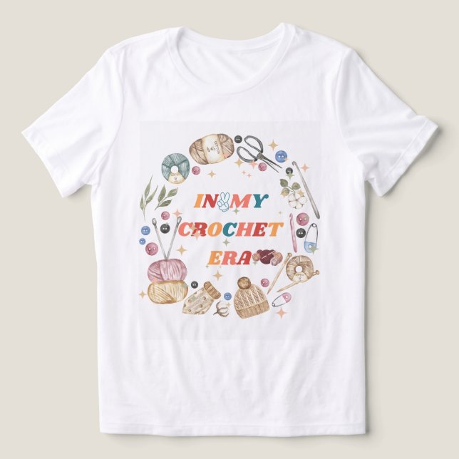 Na minha camisa da Era Crochet, CrAfter Mamãe Dom, (Design frontal)