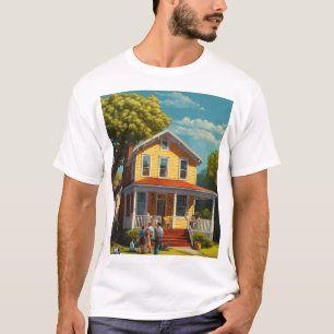 "Na moda 2D Vetor Illustração T-Shirt - G Única