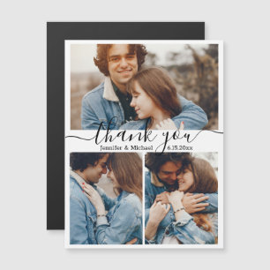 na moda 3 fotos colagem obrigado de casamento você