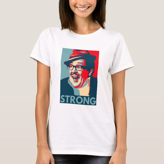 Na moda Arthur Strong - T-shirt feminina (Frente)