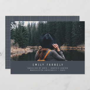 Na moda azul moderno e elegante