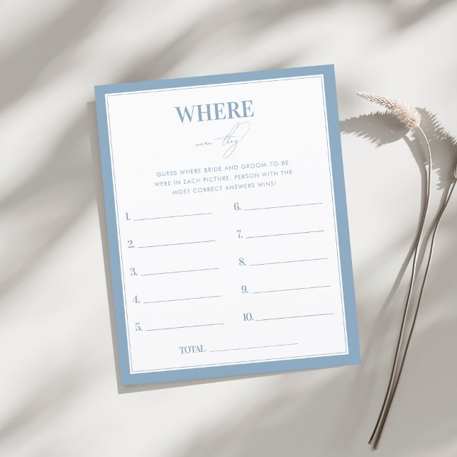 Na moda Azul Onde Eles Estavam Chá de panela Jogo (Criador carregado)