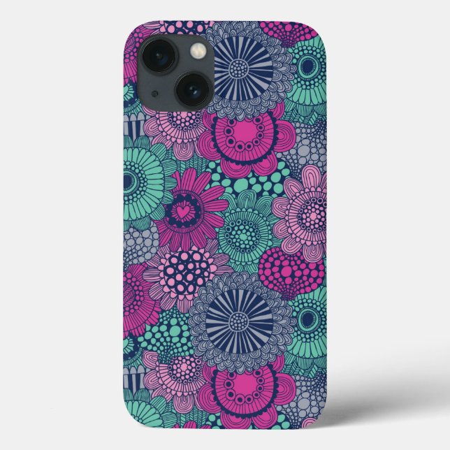 Na moda brilhante padrão de flores lindas (Verso)