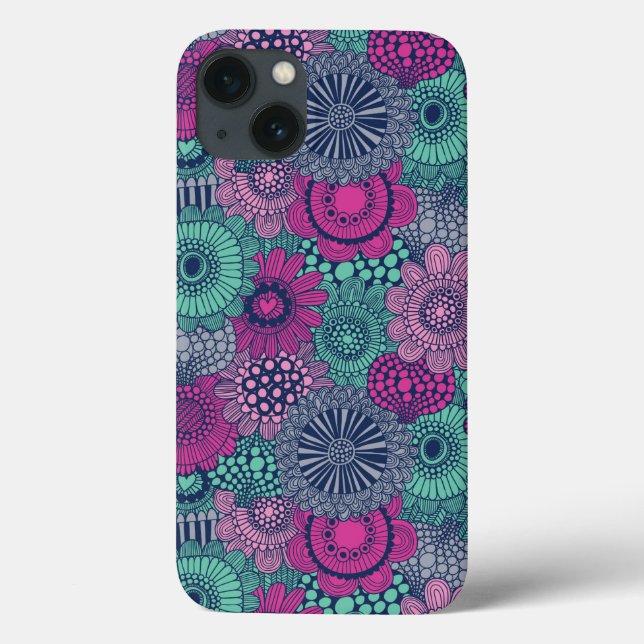 Na moda brilhante padrão de flores lindas (Verso)