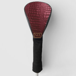 Na moda Burgundy Crocodilo Leather Monograma
