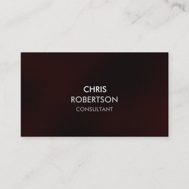 Na moda, Cartão de visita Atrativo Vermelho Escuro (Frente)