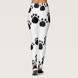 Na moda Cat Paw Print Leggings - Perfeito para Cat