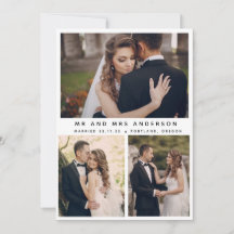 Na moda de Casamento Elegante Moderno de Newlyweds