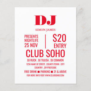 Na moda DJ, Club Event Advertising Flyer