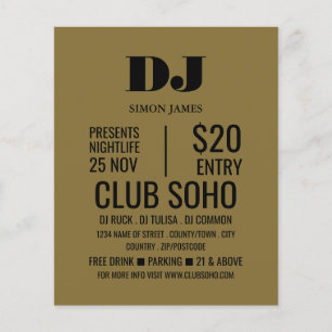 Na moda DJ, Club Event Advertising Flyer