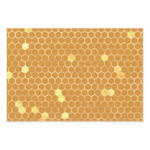 Na moda Dourada Honeycomb Honey