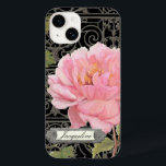 Na moda Elegante Rosa Preto - Vintage Elegante Peo<br><div class="desc">Com uma cinza preta e uma , traçada com uma esteira de ferro atrás do design floral, esta trabalho de arte foi criada de uma pintura elegante, de estilo vintage, por Audrey Jeanne Roberts. Esta flor de pedras de estilo botânico está em pínus que vão do rosa pincelado ao rosa...</div>