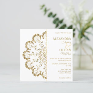 Na moda Floral Mandala Convite De Casamento