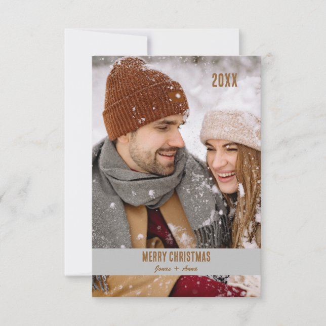 Na moda, foto elegante, design de Natal (Frente)