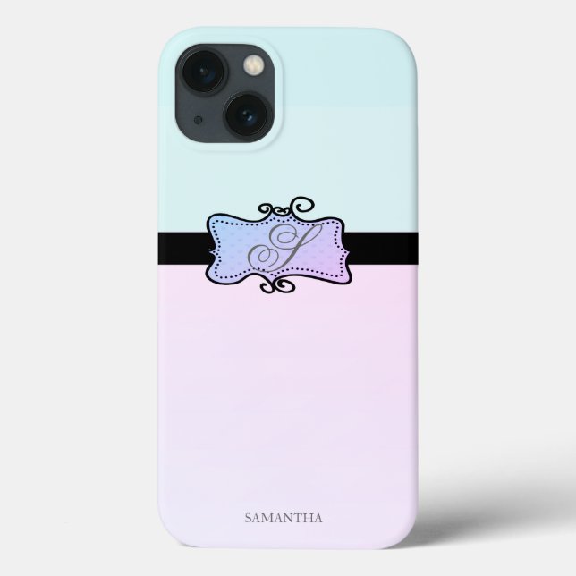 Na moda Girly Stripe Moderno (Verso)