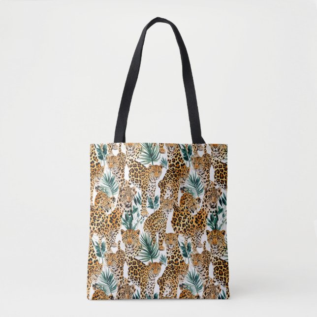 Na moda Leopard Print Tote Bag - Chic & Trendy (Frente)