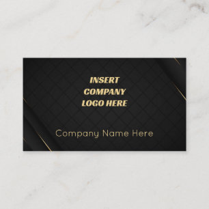 Na moda Luxo Negro e Cartão de visita Dourado