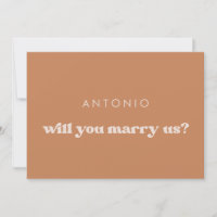 Na moda marrom Você nos casado o cartão de apresen