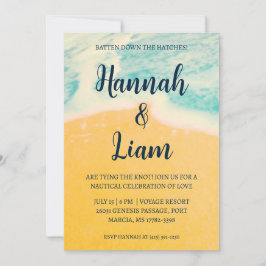 na moda mínimo de convites para casamento náutico