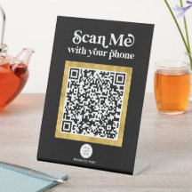 Na moda Modern Networking QR Code sinal comercial