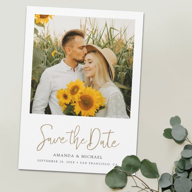 Na moda Modern Photo Save the Sate Magnet (Criador carregado)