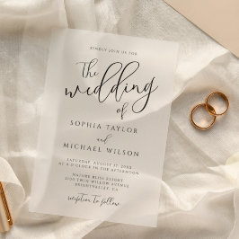 Na moda Modern Script Black And White Weding (Casa